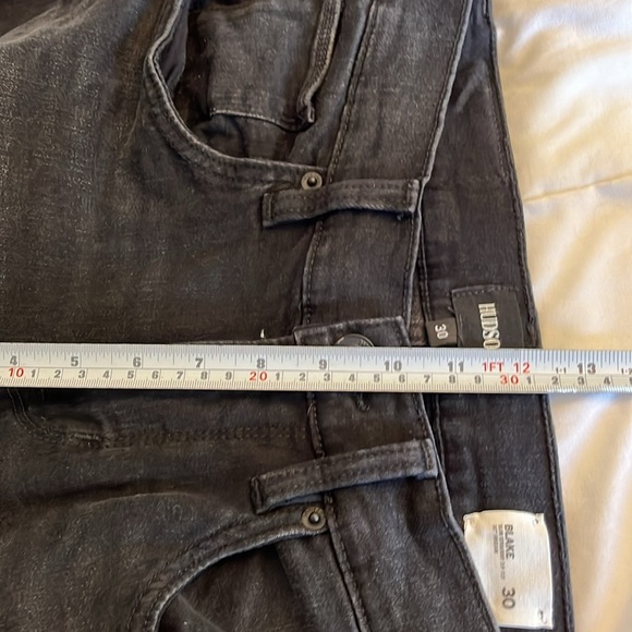 Hudson Blake Slim Straight Black Jeans size 30, 32L - Picture 14 of 16